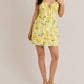 Le Lis - Lemon Shirred Neck Low Waist Mini Dress