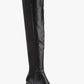 Barganbin Women's Chic Sophisticated Over the Knee Faux Leather Dress Boots Black Size 8.5