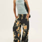 Free People - Days End Printed Linen Pull On Pants