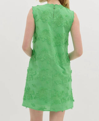 Entro - Sleeveless Floral Appliqué Mini Dress