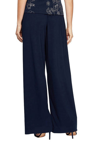 Alex Evenings - Matte Jersey Straight Leg Long Pants