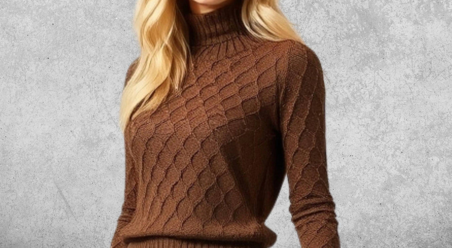 Rossario George - Honeycomb Turtleneck Sweater