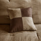 7 Piece Faux Suede Comforter Set Brown Queen