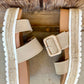 Mia - Suede Raffia Platform Sandals