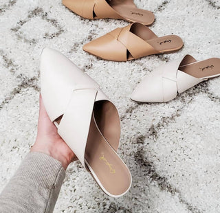 Qupid - Women's Swirl Ballerina Mules