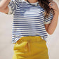 Jodifl - Puff Sleeves Stripe Top