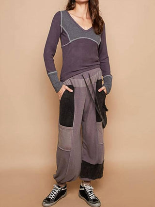 Pol - BLACK DETAILED PANTS