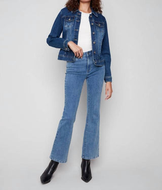 Charlie B - Stretch Denim Button Front Jacket
