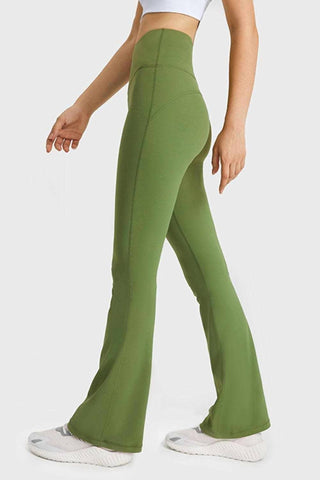 Trendsi - Flare Yoga Pants With Elastic Waist Pants