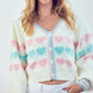 &Merci - HEART BUTTON-FRONT CARDIGAN