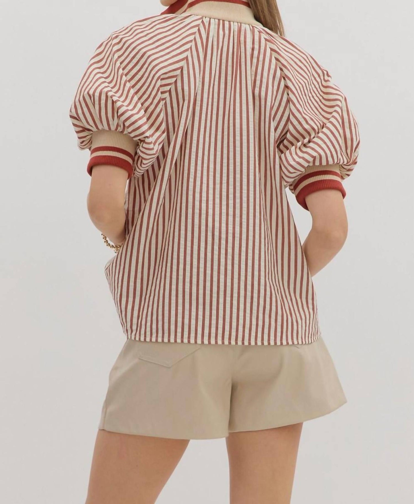 Entro - Women's Brick Stripe Top
