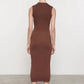Enza Costa - Silk Rib Knit Twist Midi Dress