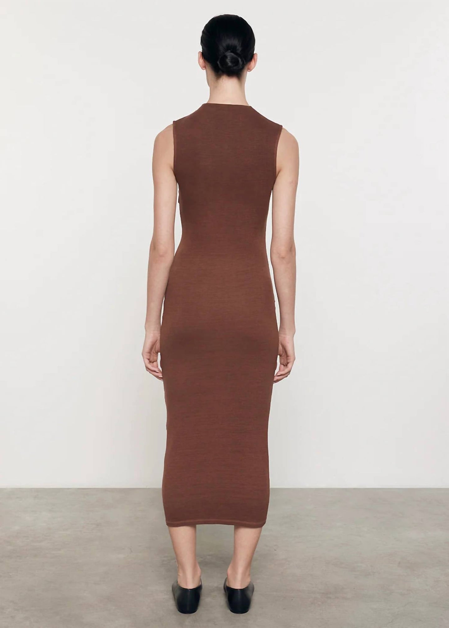 Enza Costa - Silk Rib Knit Twist Midi Dress