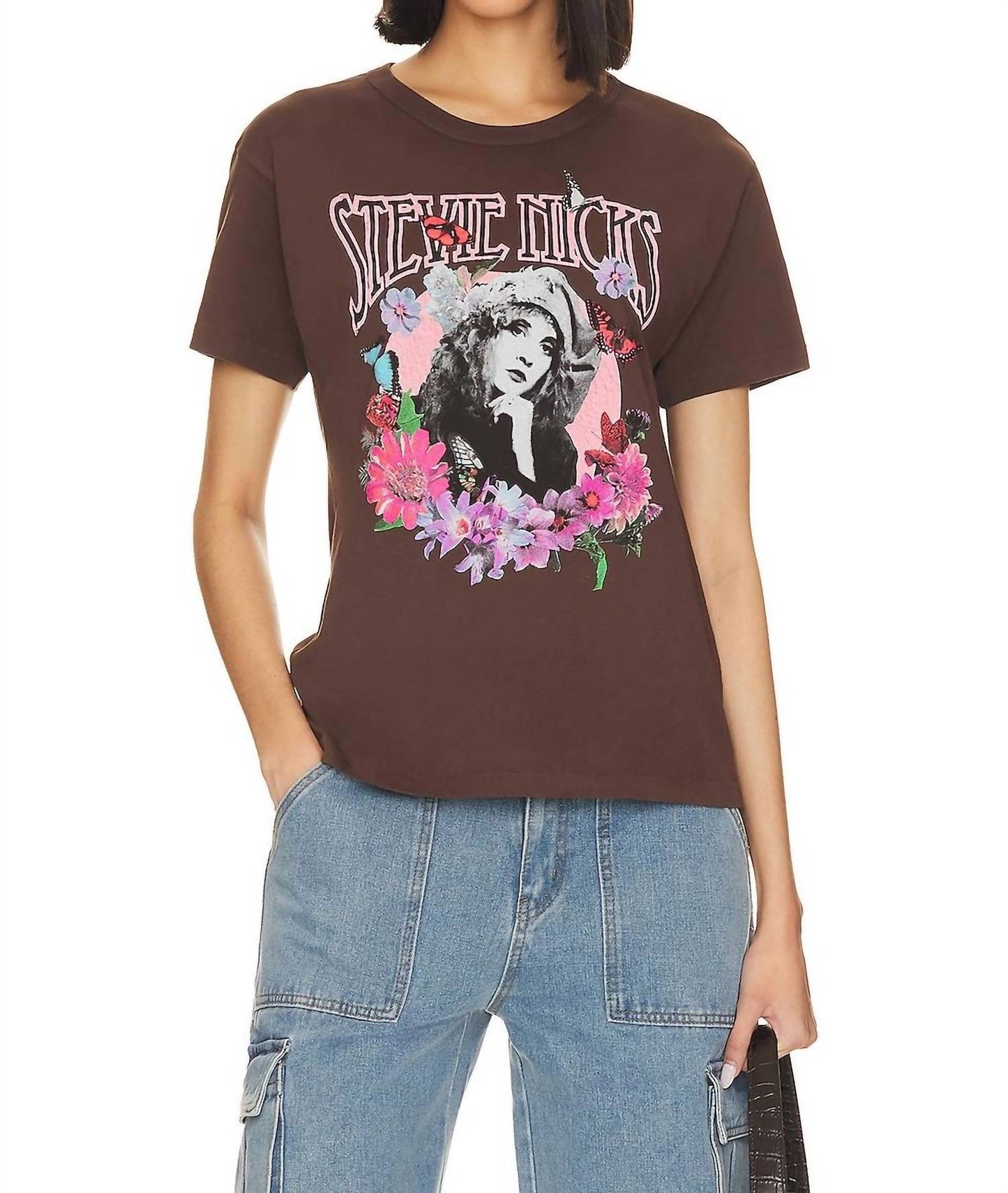 Daydreamer - Stevie Nicks Flower Collage Ringer Tee