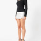 Endless Rose - Leather Front Slits Skort