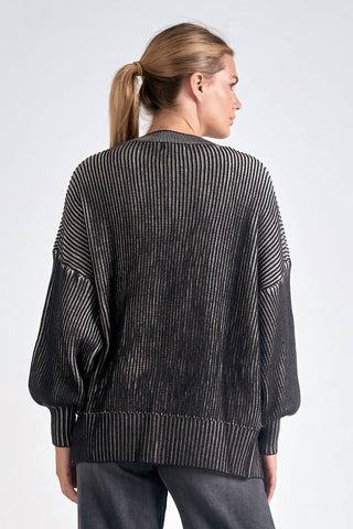 Elan - Ribbed Ombre Sweater Cardigan
