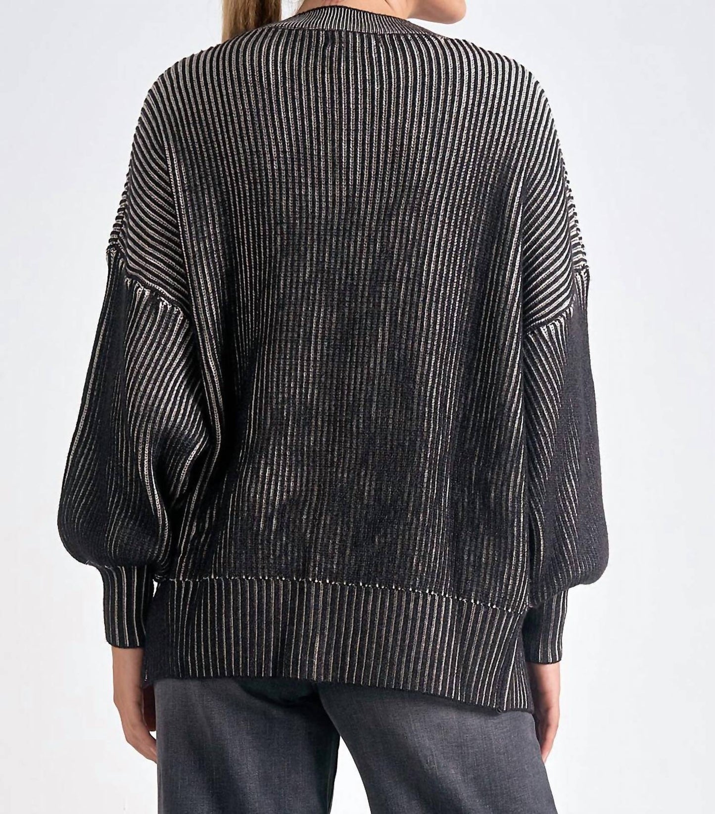 Elan - Ribbed Ombre Sweater Cardigan