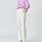 Endless Rose - Cropped V-neck Puff Sleeve Top