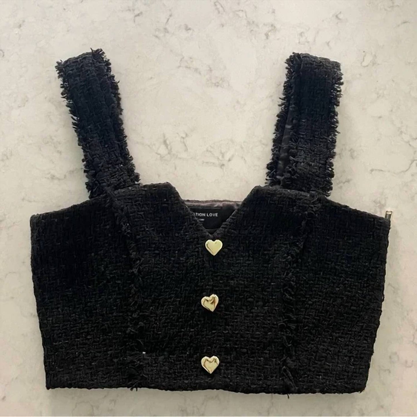 Generation Love - Mina Cropped Tweed Top