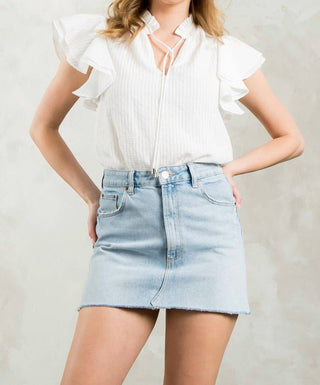 Thml - Flutter Sleeve Gingham Top