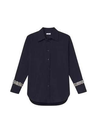 A.L.C. - Calvin Crystal Embellished Long Sleeve Shirt