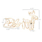 Outsunny 35' LED Reindeer Sleigh Outdoor Christmas Decoration