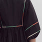 Entro - Solid Split V-neck Mini Dress