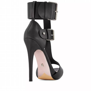 Andrea - Women's Premium Double Buckle Strap High Heeled Sandal