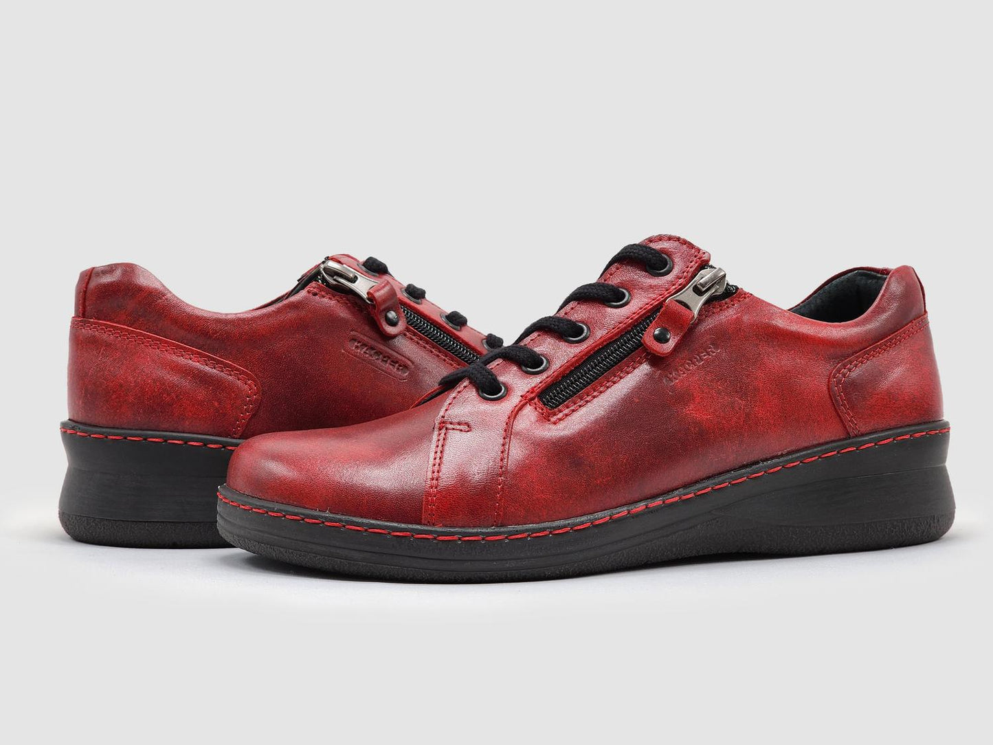 Kcr Group - Women's Dr Wellness Zip-Up Leather Shoes