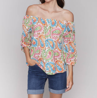 Charlie B - Off Shoulder Cotton blouse