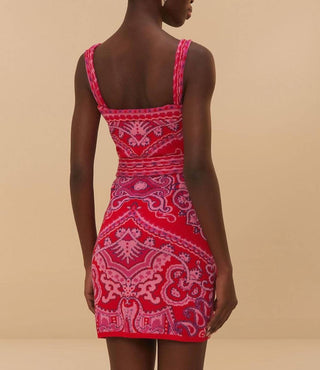 Farm Rio - Paisley Scarf Knit Mini Dress