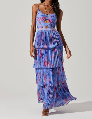 Astr - Daytona Pleated Floral Maxi Dress