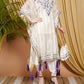 Zaalima Fashion - Striped Organza Kaftan Suit With Mirror Work And Tassel Accents
