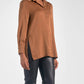 Elan - Button Down High Slit Blouse