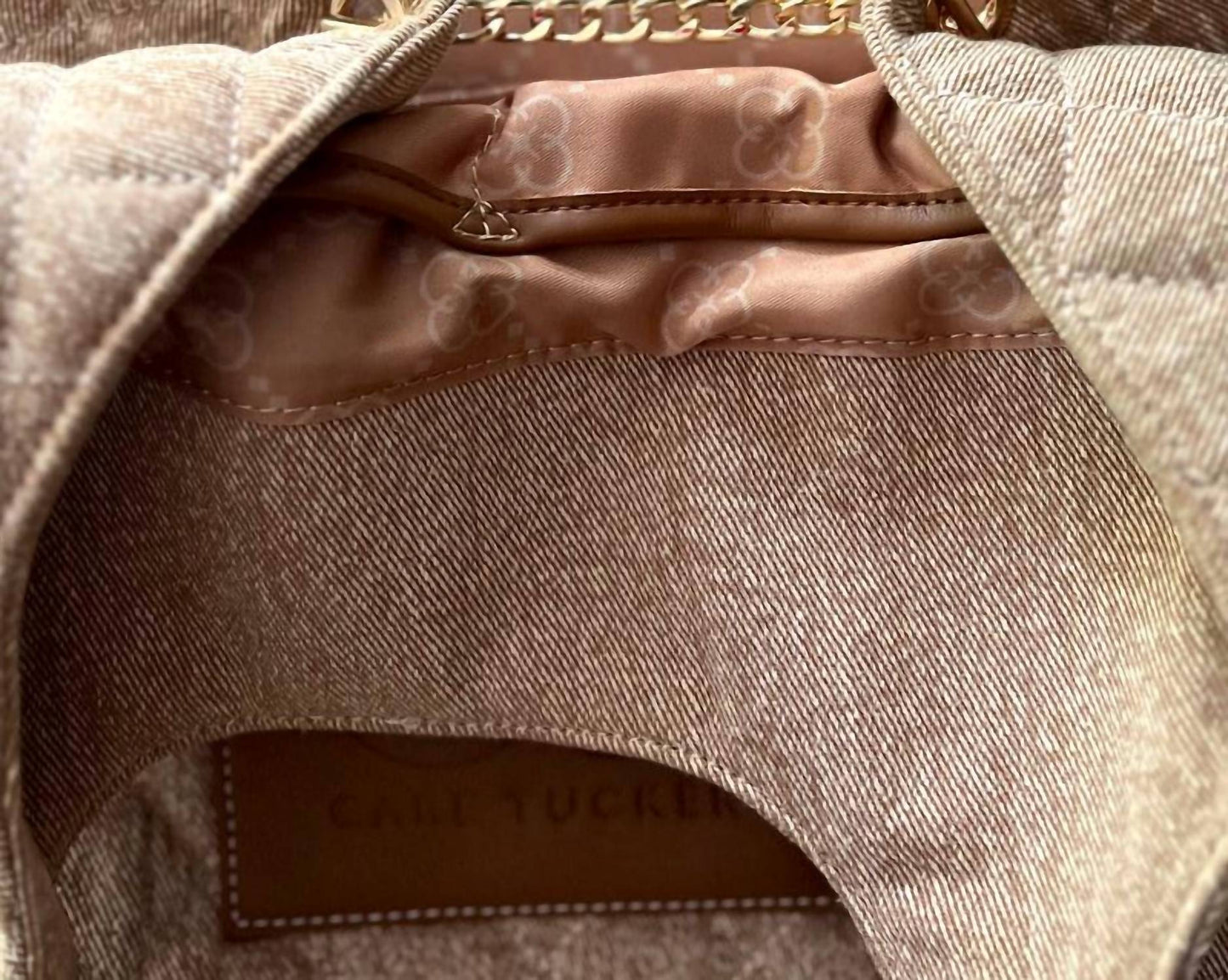 Care Tucker - Maxi Quilted Denim Tote Bag