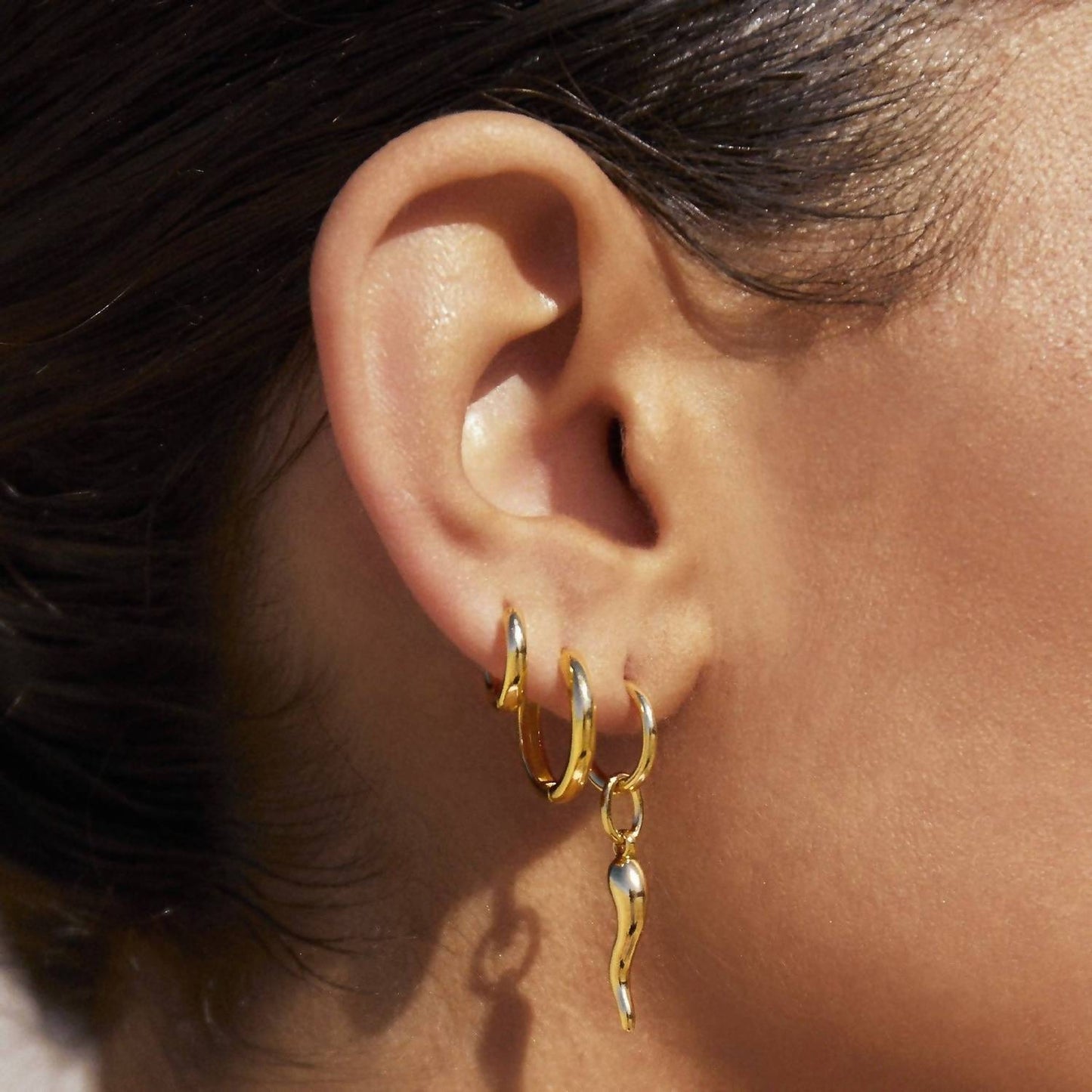 Arms Of Eve - Women's Cornicello Charm Earrings