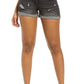 BLANKNYC Dress Down Party Washed Black Cutoff Denim Shorts in Sneak Preview, Size 31