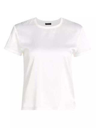 Atm - Stretch Satin Short Sleeve Tee Top