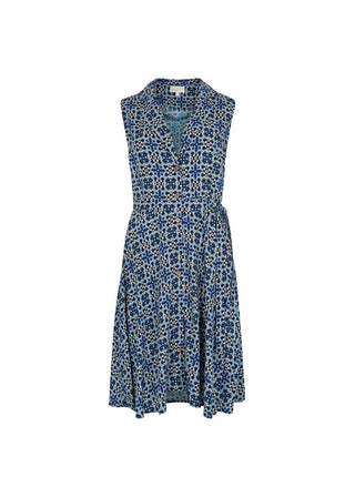 Apricot - Geo Open Collar Belted Mini Dress