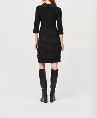 Joseph Ribkoff - Jacquard And Silky Knit Cocoon Dress