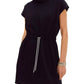 Entro - Gloria Folded Neck Drawstring Dress