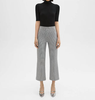 Theory - Cropped Kick Pants Houndstooth Jersey Cropped Kick Pants