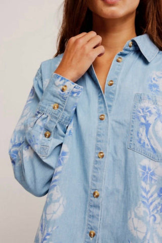 Free People - Airbrushed Denim Top