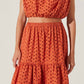 Astr - Nalley Eyelet Crop Top