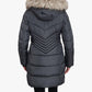 London Fog - Plus Size Zip-front Long Length Puffer Jacket With Zip-off Fur Trim Hood