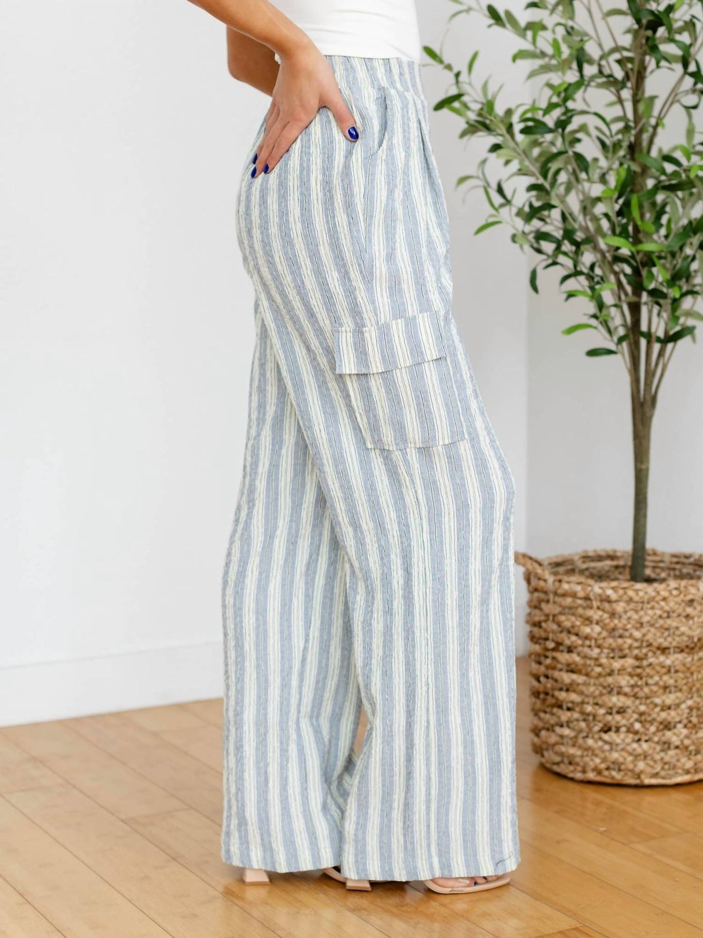 Bishop + Young - Coastal Stripe Cargo Pants
