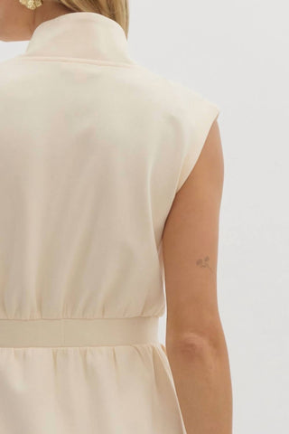 Entro - Sleeveless Zip Up Midi Dress