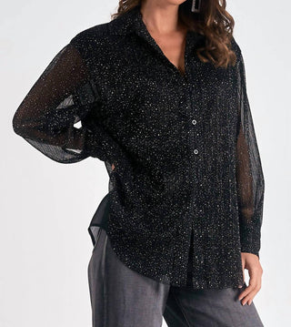 Elan - Long Sleeve Oversized Blouse