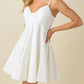 Baby Pink - Strappy Sweetheart Neck Mini Dress