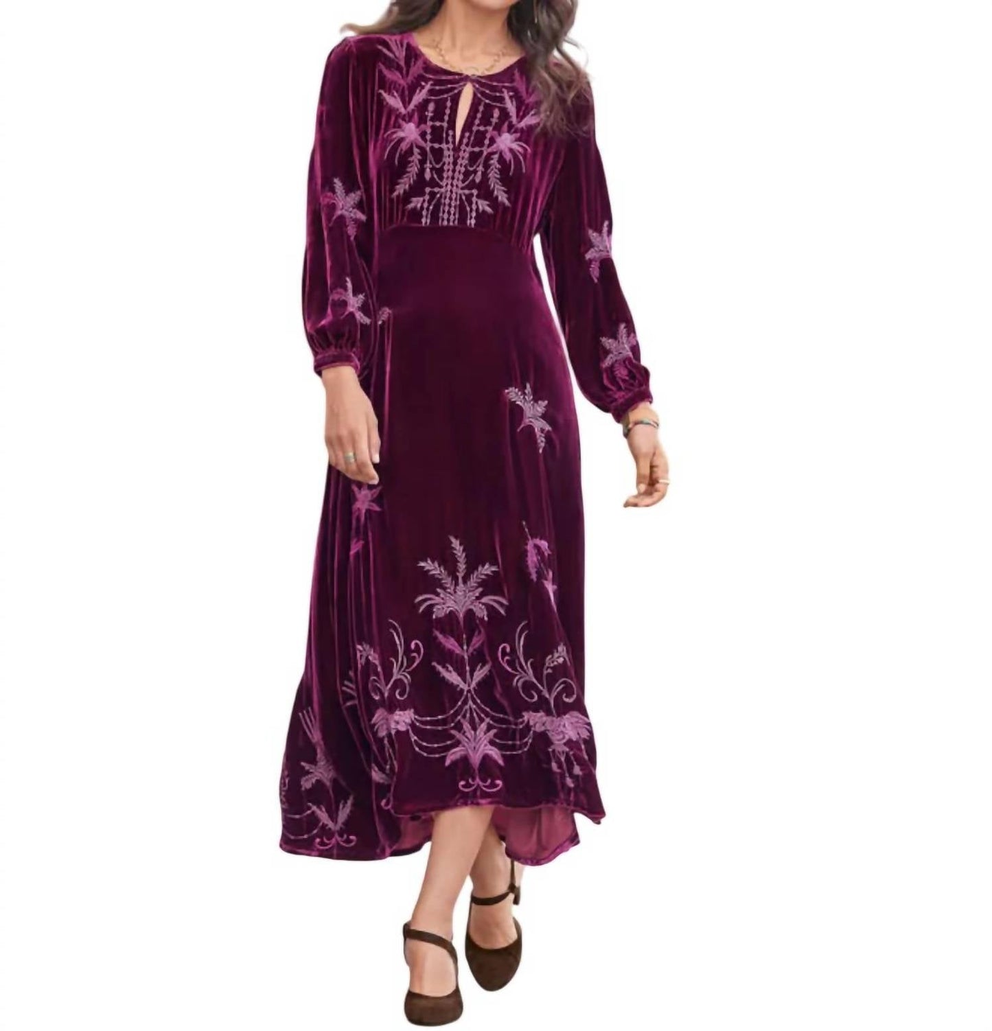 Johnny Was - Palmira Silk Velvet Dress
